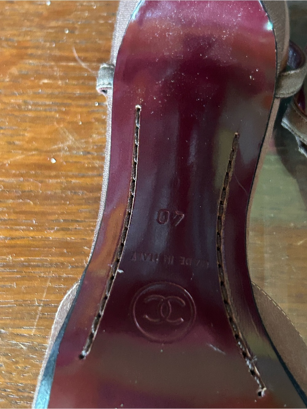 Vintage Chanel EU 40 Silk Crystal Evening Heels NWOB - Picture 4 of 5